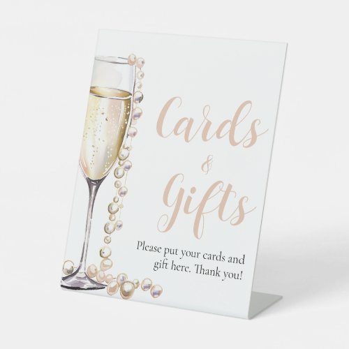 Pearls and Prosecco Champagne Cards And Gifts Sign