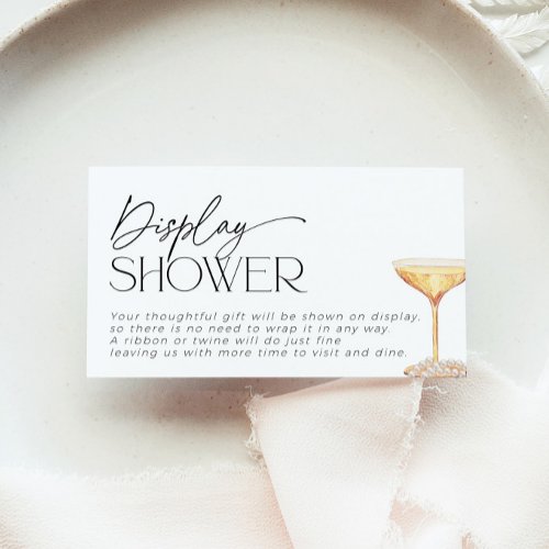 Pearls and Prosecco Display Shower Enclosure Card