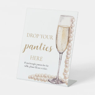 Pearls and Prosecco Drop Your Panties Game Sign