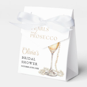 Pearls And Prosecco Elegant Bridal Shower Favor Boxes