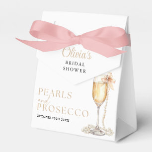 Pearls And Prosecco Elegant Bridal Shower Favor Boxes
