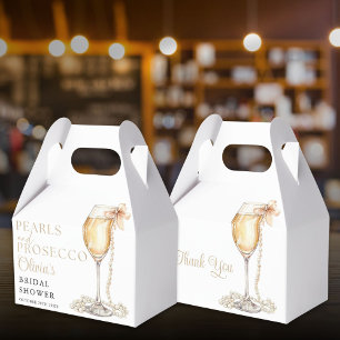 Pearls And Prosecco Elegant Bridal Shower Favor Boxes