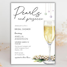 Pearls And Prosecco Elegant Greenery Bridal Shower