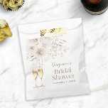 Pearls and Prosecco Favor Bag<br><div class="desc">Elevate your celebration with our Pearls and Prosecco Favor Bag. Featuring delicate watercolor boho chic cream and tan florals adorned with lovely pearls and gold-dusted champagne glasses, this collection exudes timeless sophistication. Perfect for a champagne brunch affair, this collection sets the tone for an unforgettable gathering filled with laughter and...</div>