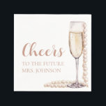 Pearls and Prosecco Future Mrs Bridal Shower Napkins<br><div class="desc">Introducing our Pearls and Prosecco Future Mrs Bridal Shower Napkins, the perfect blend of elegance and celebration for the bride-to-be! Adorned with delicate pearls and prosecco imagery, these napkins add a touch of sophistication to any bridal shower table setting. Whether you're serving cocktails, appetizers, or desserts, these napkins are sure...</div>