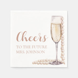 Pearls and Prosecco Future Mrs Bridal Shower Napkins