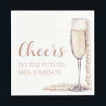 Pearls and Prosecco Future Mrs Bridal Shower Napkins<br><div class="desc">Introducing our Pearls and Prosecco Future Mrs Bridal Shower Napkins, the perfect blend of elegance and celebration for the bride-to-be! Adorned with delicate pearls and prosecco imagery, these napkins add a touch of sophistication to any bridal shower table setting. Whether you're serving cocktails, appetizers, or desserts, these napkins are sure...</div>