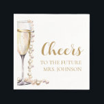 Pearls and Prosecco Future Mrs Bridal Shower Napkins<br><div class="desc">The "Pearls and Prosecco Future Mrs Bridal Shower Napkins" are a charming addition to your event, featuring a sophisticated design with elegant pearls and prosecco motifs. These napkins add a touch of luxury to your bridal shower table setting, while also celebrating the bride-to-be in style. With their elegant design, they...</div>