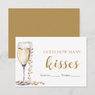 Pearls and Prosecco Guess How Many Kisses Game Invitation