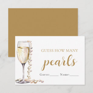Pearls and Prosecco Guess How Many Pearls Game Enclosure Card