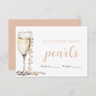 Pearls and Prosecco Guess How Many Pearls Game Enclosure Card