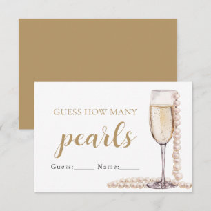 Pearls and Prosecco Guess How Many Pearls Game Enclosure Card