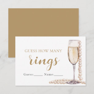 Pearls and Prosecco Guess How Many Rings Game Enclosure Card