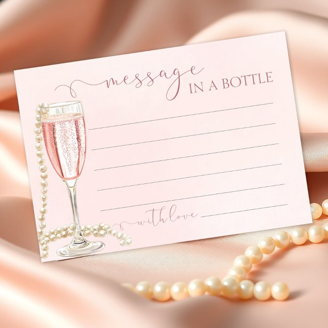 Pearls and Prosecco Message in a Bottle Card (Creator Uploaded)