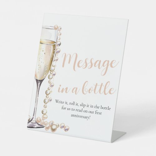 Pearls and Prosecco Message In A Bottle Sign Game