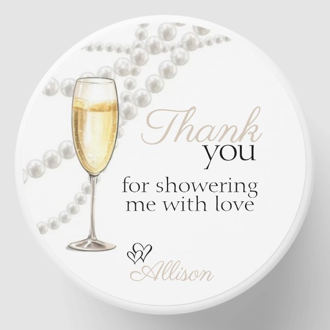 Pearls and Prosecco Mini Candle Favors (Front)