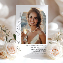 Pearls and Prosecco minimalist Photo Bridal shower