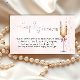 Pearls and Prosecco Pink Bridal Display Shower Enclosure Card