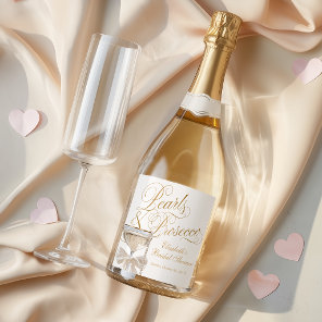 Pearls and Prosecco Sparkling Wine Label