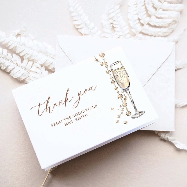 Pearls And Prosecco Thank You  Card (Creator Uploaded)