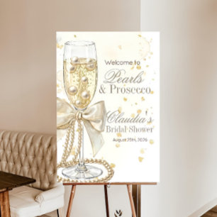 Pearls and Prosecco Welcome Sign Template Bridal