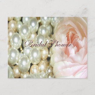 Pearls and Roses Bridal Shower Invitation