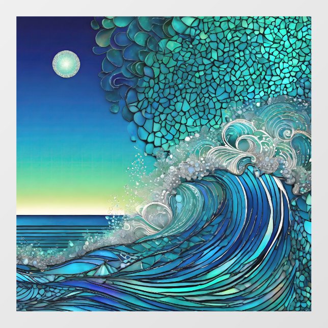 Pearls Beneath the Tide – Surreal Seascape Floor Decals (Front)
