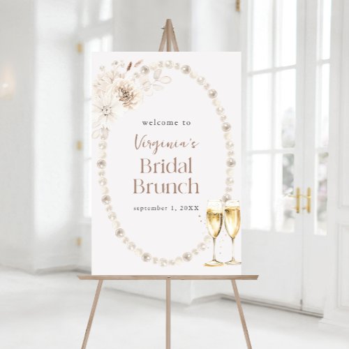 Pearls Bridal Brunch Welcome Sign