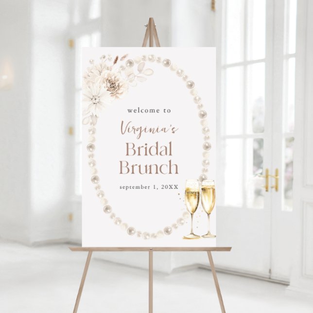 Pearls Bridal Brunch Welcome Sign (Pearls Bridal Brunch Welcome Sign
)