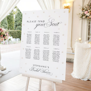 Pearls Bridal Shower Seating Chart Foam Board