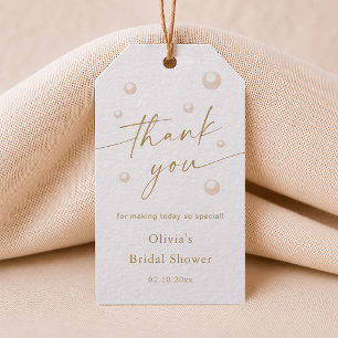Pearls Bridal Shower Thank You Favor Gift Tags