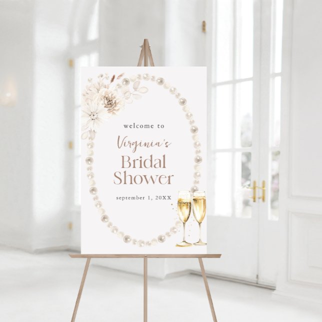 Pearls Bridal Shower Welcome Sign (Pearls Bridal Shower Welcome Sign
)