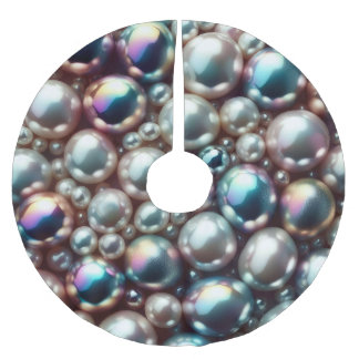 Pearls Brushed Polyester Tree Skirt