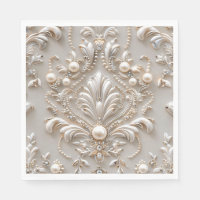 Pearls Crystals French Damask Embroidery Decoupage
