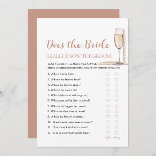 Pearls Does The Bride Really Know The Groom Game Invitation