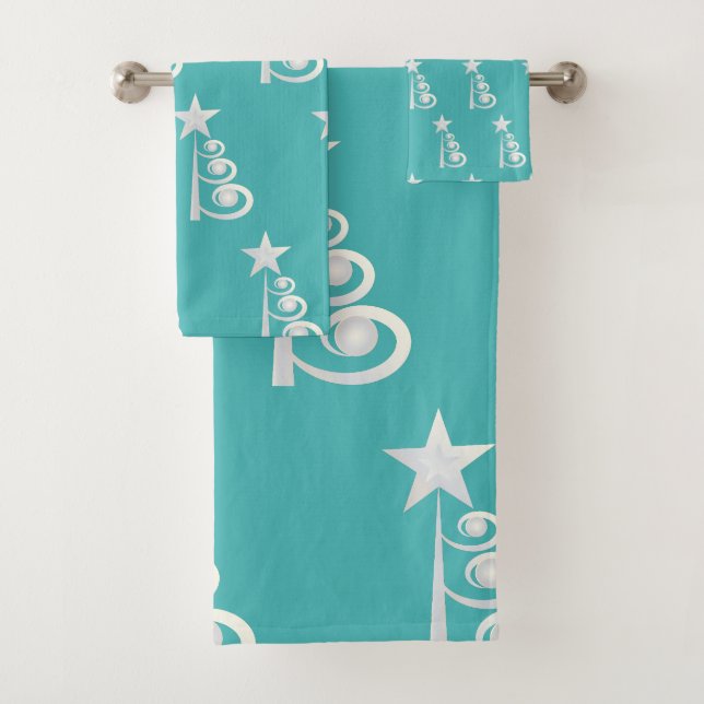 Pearls for Christmas Bath Towel Set (Insitu)