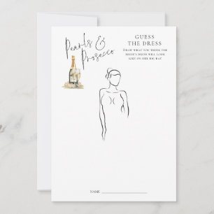 Pearls Guess the Dress Bridal Shower Game Card