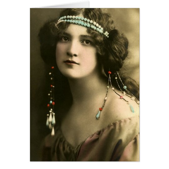 Pearls in Her Hair Card