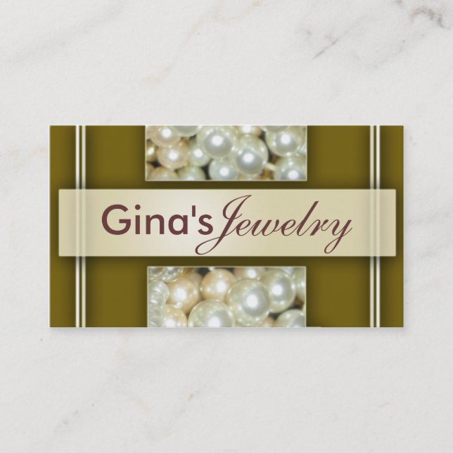 Pearls Jewelry Business Cards (Front)