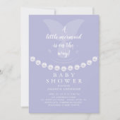 Pearls & Mermaid Baby Shower Invitation (Front)