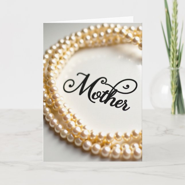 Pearls Mother Love Message Card (Front)