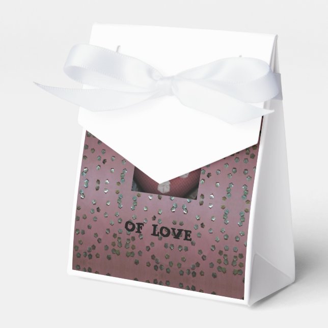 Pearls Of Love Favor Boxes (Front Side)