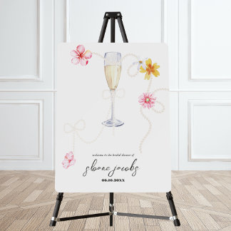 Pearls, Petals + Prosecco | Pearl Bridal Shower Foam Board