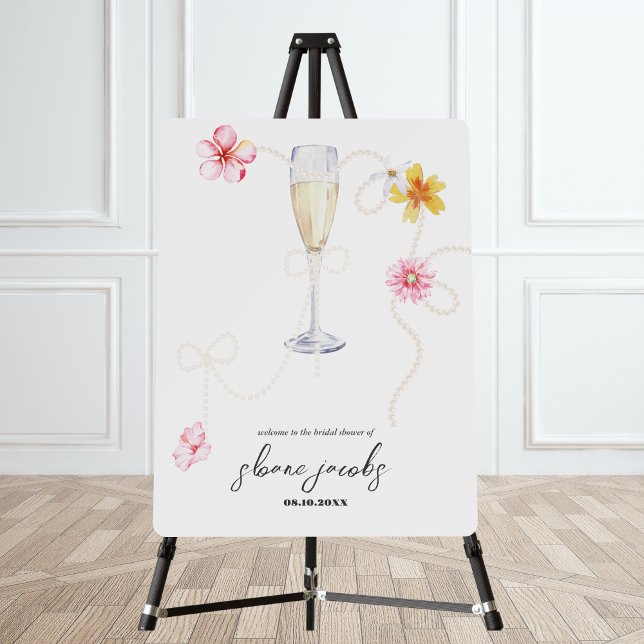 Pearls, Petals + Prosecco | Pearl Bridal Shower Foam Board (Creator Uploaded)
