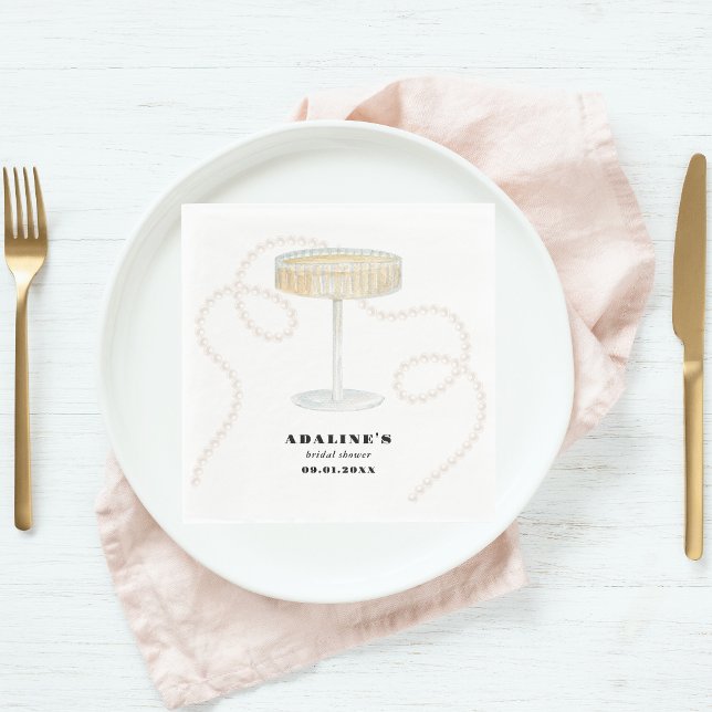 Pearls, Petals & Prosecco | Trendy Pearl Bridal Napkins (Creator Uploaded)