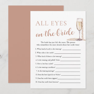 Pearls & Prosecco All Eyes On The Bride Game Invitation