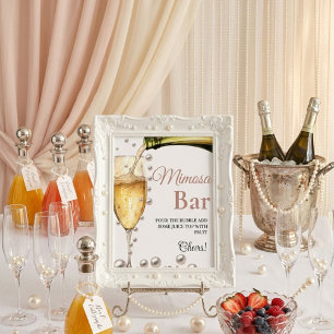 Pearls & Prosecco Bachelorette Mimosa Bar  Sign