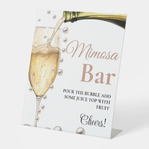Pearls  Prosecco Bachelorette Mimosa Bar  Sign