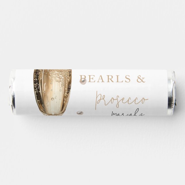 Pearls & Prosecco  Bridal shower Breath Savers® Mints (Front)