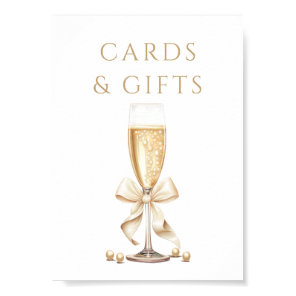 Pearls & Prosecco Bridal Shower Cards & Gifts Poster
